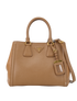 Small Galleria Tote Two Tone, &pound;650, Handbags, Brown, Leather, Front view